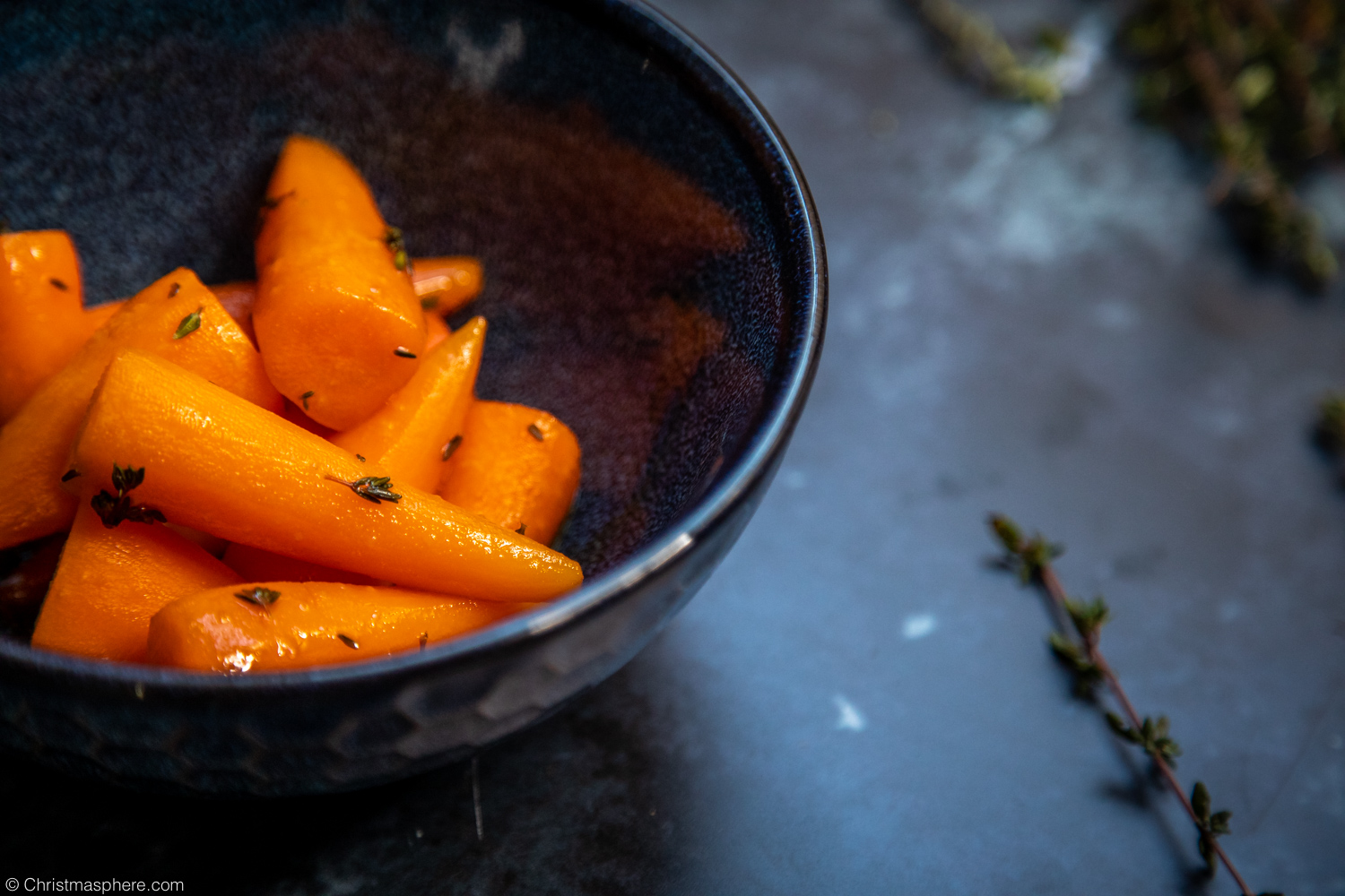 Glazed Carrots with orange and thyme