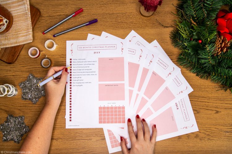 Christmas six month planner
