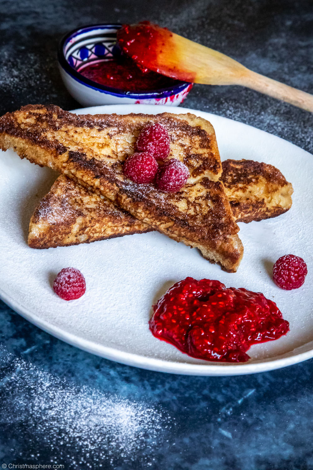 French Toast with Raspberry Compote