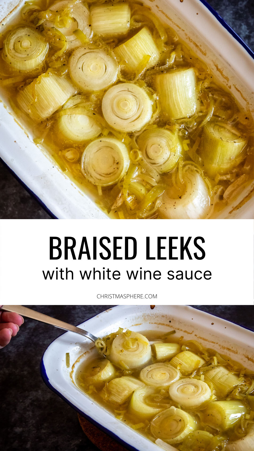 leeks in white wine sauce