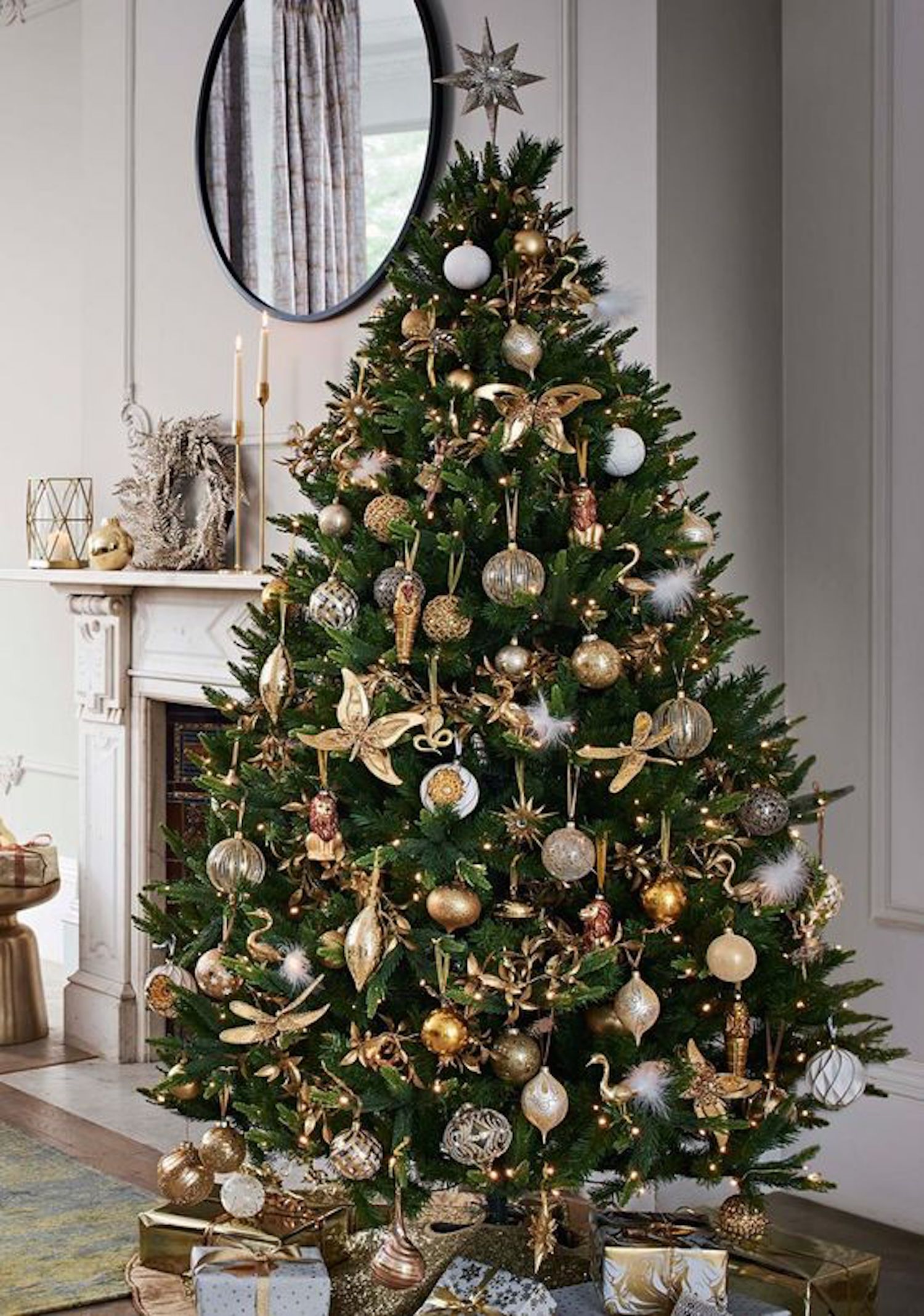White And Gold Christmas Tree With Lights Holiday Tree Light Overlays White And Gold Christmas Tree With Lights Holiday Tree Light Overlays