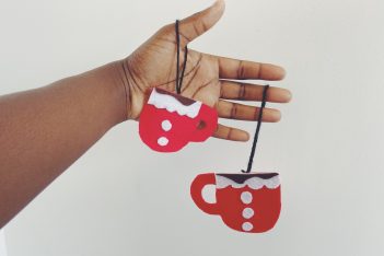 DIY felt Christmas mug ornament