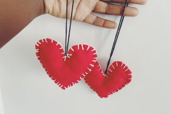 DIY felt hanging ornament