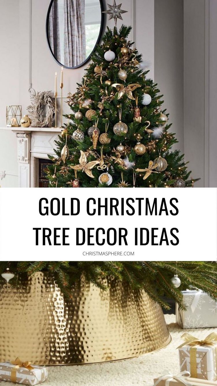 Gold Christmas Tree Decor Ideas | Gold Decorations For Christmas Trees