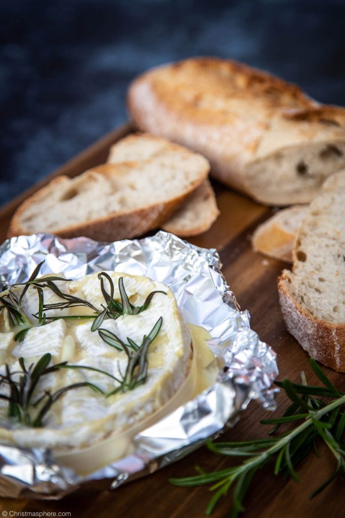 camembert with rosemary and garlic