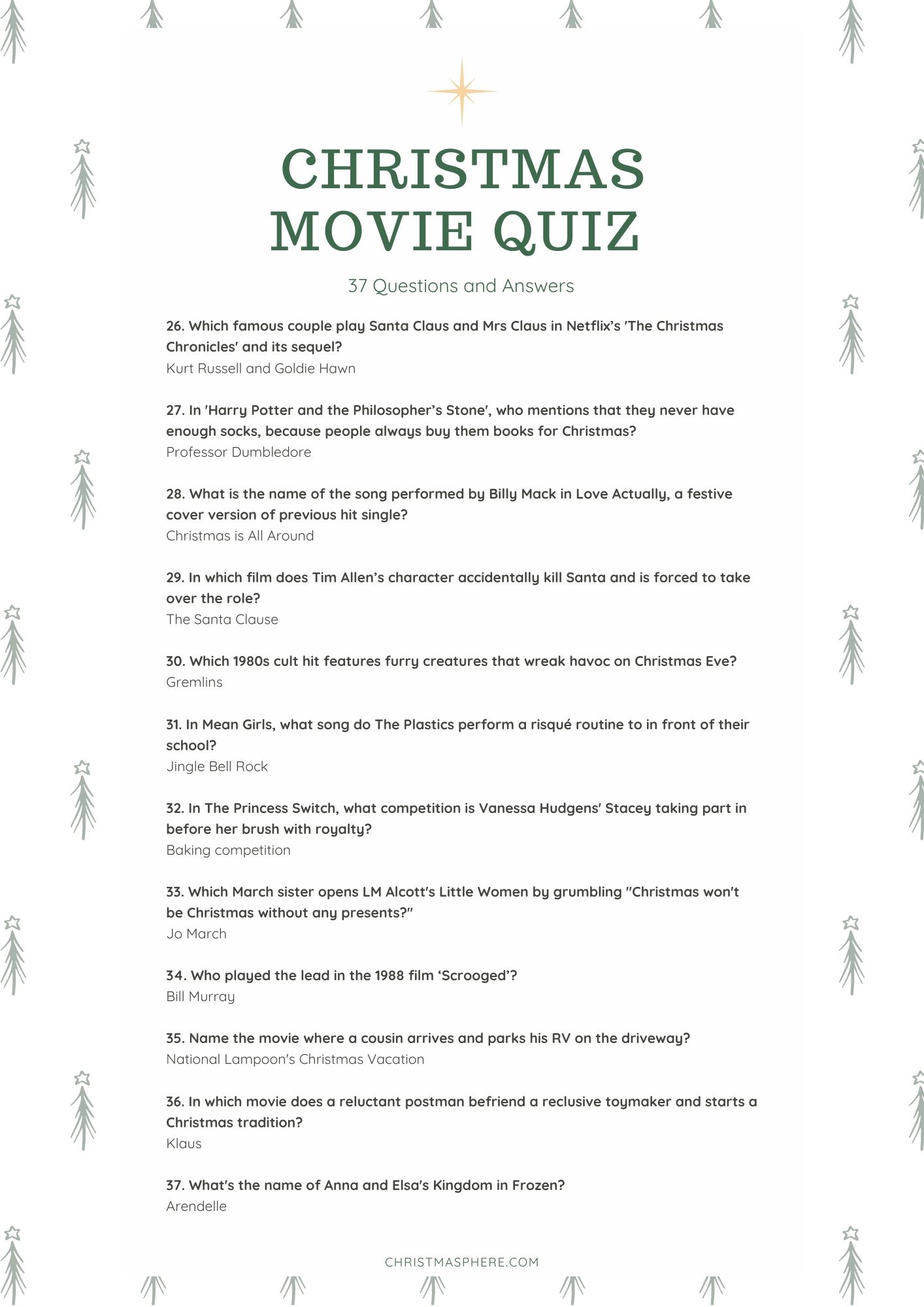 Christmas Movie Quiz | 37 Questions on Christmas Films