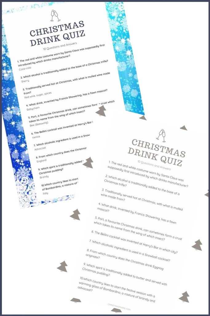 Christmas Drinks Quiz Downloads