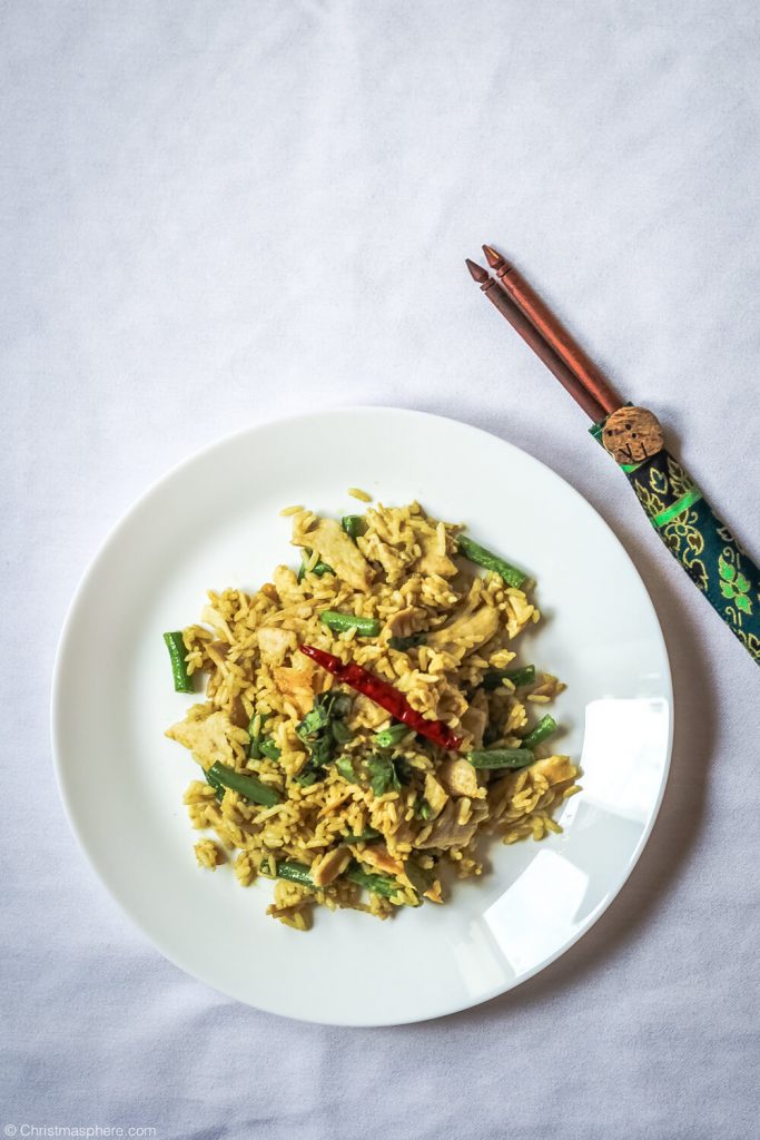 10 minute green curry fried rice