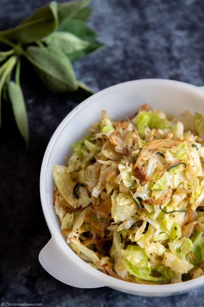 Cabbage with sage and onion recipe