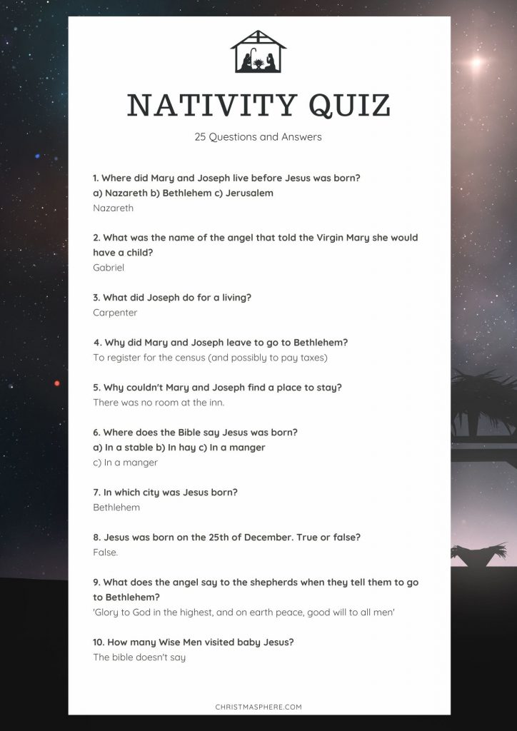 Nativity Quiz 1