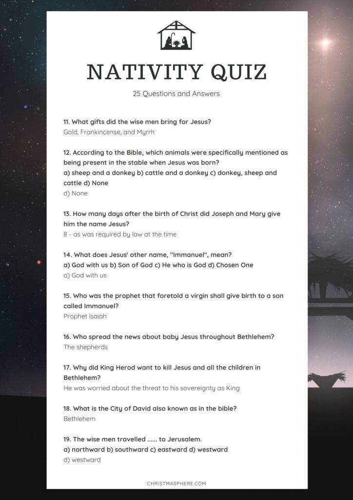 Nativity Quiz 2