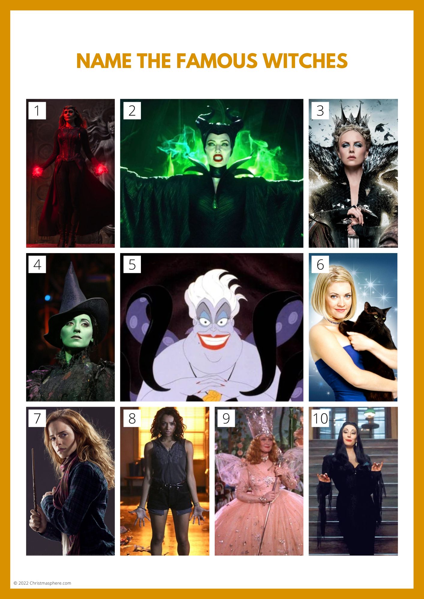Halloween Picture Quiz - Name the famous witch