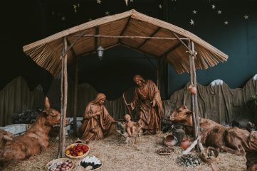 a model scene of the nativity of jesus